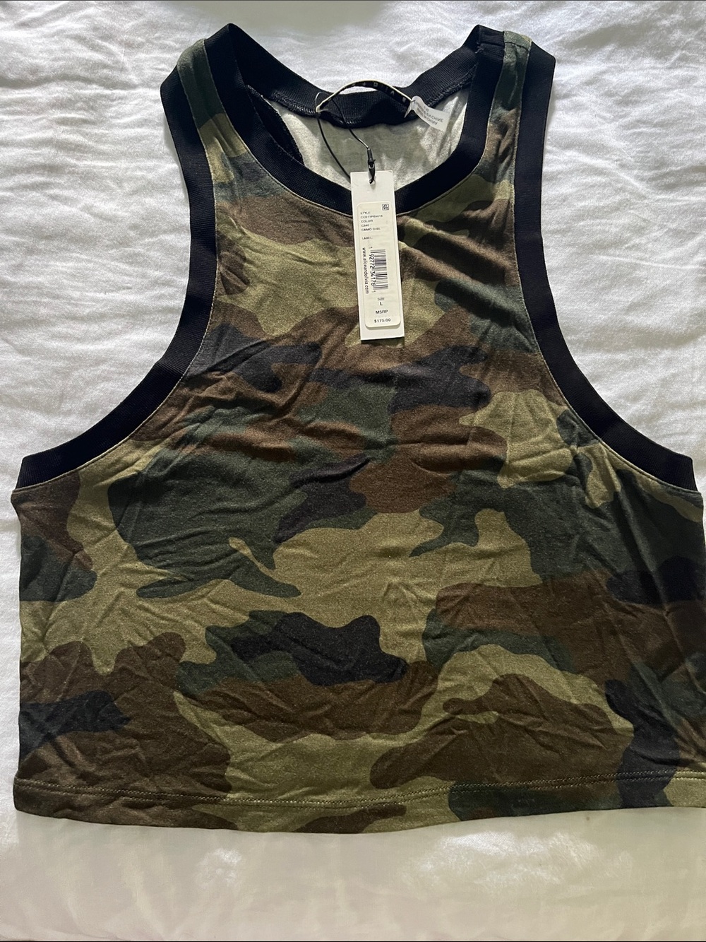 Woman  Camo Tank Top - Olive Camouflage